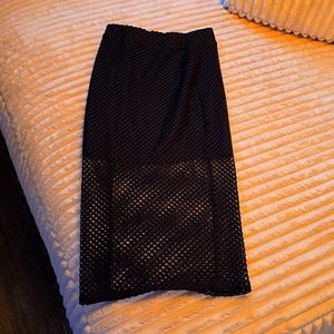 Forever 21 fishnet high low skirt